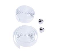 SUPVOX Ruban Guidon Route Antidérapant Liège Naturel avec Bouchons Bande Ergonomique Absorbante de Chocs Résistant Déchirure Blanc