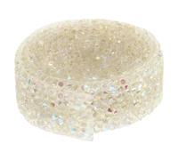 SUPVOX Ruban Strass en Résine Auto-adhésif 2 Cm Transparent Blanc, Bande Décorative Scintillante pour Couture et Diy, Ceinture à Diamants à Personnaliser, Accessoire Bijoux Créatifs