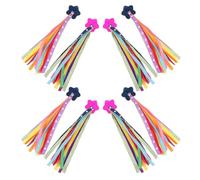 SUPVOX Rubans Colorés Plastique Solide pour Poignées de Vélo et Trottinette 4 Paires Installation Facile Garçon et Filles pour Aventures en Plein Air Sécurisées