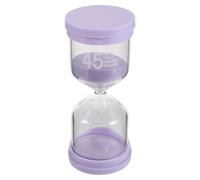 SUPVOX Sablier Sauna 45 en Verre Résistant Chaleur et Humidité, Minuteur Bain Silencieux Couleur Violet Pastel, Accessoire Spa Hammam, Compte à Rebours Précis