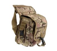 SUPVOX Sacoche de Jambe Multifonction Camouflage Militaire 30x16x15 Cm en Tissu Étanche Bande Auto-agrippante pour Randonnée, Cyclisme et Activités Outdoor