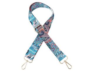 SUPVOX Sangle de Banjo Rétro Réglable Imprimé Floral Vintage, Crochet Doré de Queue de Phénix, Ceinture pour Instrument de Musique Résistante à L'usure, Accessoire Banjo pour Musiciens