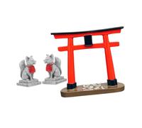 SUPVOX Sculpture Torii Miniature Décor D'aquarium Porte Shinto et Statue de Renard, Ornement de Jardin Résistant Extérieur, Micro-Paysage Zen pour Aquarium et Bonsaï, Décoration