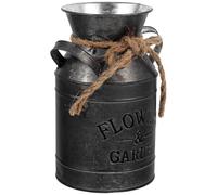 SUPVOX Seau à Fleurs Vintage en Fer Galvanisé 10x19x11,5 Cm, Pot Rustique pour Décoration Intérieure, Jardinière Rétro pour Fleurs Séchées et Plantes, Accessoire Maison et Bureau