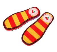 SUPVOX Semelles Intérieures en Coton Crochet Unisexes Antidérapantes pour Pantoufles, Coussinets Confortables Brodés, Taille 38-39, Accessoires pour Chaussures D’intérieur