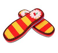 SUPVOX Semelles Intérieures en Coton Crocheté Unisexe Semelles Portables Antidérapantes Taille 38-39 Confortables et Solide pour Remplacement Complet et Usage Quotidien