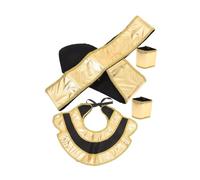 SUPVOX Set Accessoires Costume Égyptien Complet pour Cosplay Roi Halloween et Fêtes à Thème Ceinture Collier et Bracelets pour Homme