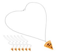SUPVOX Set de Colliers Pendentifs Pizza Design Unique et Amusant Lot de 7 en Alliage de Zinc et Pvc, Pièces Partageables Symbolisant L'amitié, pour Fête et Célébration