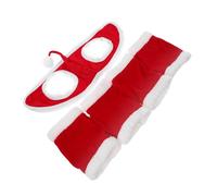 SUPVOX Set de Décorations de Noël pour Cheval avec Couvre-jambes et Chapeau Elfique Protège-jambes Robustes pour Fêtes et Parades Hivernales