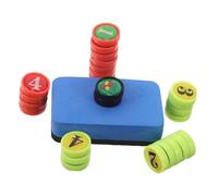 SUPVOX Set de Magnets pour Tableau de Football Petites Pièces Magnétiques Multicolores avec Éponge Effaceur Accessoires Tactiques pour Entraînement Sportif
