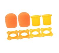 SUPVOX Set de Protections Microphone Antidérapantes et Chute Housses Épaisses Mousse Orange Kit avec Bonnettes et pour Éviter les Éclaboussures et Sonores