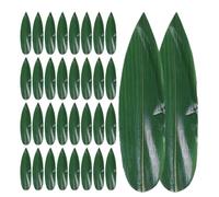 SUPVOX Sets de 100 Assiettes en Feuille de Bambou Naturelle pour Sushi, Tapis à Sushi Japonerie Traditionnels, Accessoires Décoratifs pour Présentation de Sashimi en Restauration et