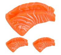 SUPVOX Simulation de sushis, 3 pièces, Saumon Artificiel, Accessoire pour sushis, Snack-Bar, Restaurant Japonais, vitrine, , décoration