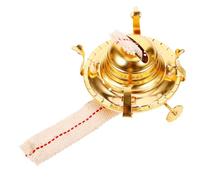 SUPVOX Socle de Mèche pour Lampe à Pétrole Vintage en Métal Doré, Régulateur 4 Griffes Grand Modèle, Accessoire Solide Compatible Lampes à Huile Décoratives pour Intérieur et Bureau