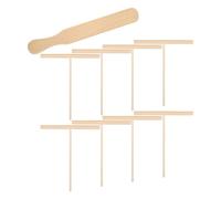 SUPVOX Spatule à Crêpes Bois Moyenne Taille Râteau en Bois Naturel Outils de Cuisson pour Crêpière Électrique Ustensiles pour Petit-déjeuner Set 9 Pièces 1 Spatule et 8 Râteaux