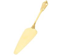 SUPVOX Spatule Coupe-gâteau 304 Acier Inoxydable Doré, Manche Sculpté Style Palais, Spatule Coudée pour Tranches Uniformes, Outil Pâtisserie Polyvalent pour Fêtes et Mariage, Accessoire