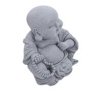 SUPVOX Statue Bouddha Rieur en Pierre pour Aquarium Décoration Paysagère Résistante pour Table et Jardin Asiatique