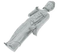 SUPVOX Statue de Bouddha en Pierre de Grès Vert, Décoration D’Aquarium Créative, Figurine de Bouddha Debout la Main Droite, Ornement Compact pour Aquarium et Bureau, Sculpture