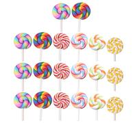 SUPVOX Sucettes en Pâte Polymère Colorée 20 Pcs pour Décoration Mini-Jardin, Ornements Bricolage Arc-en-Ciel, Accessoires Décoratifs Légers et Réalistes Couleur Aléatoire Style Aléatoire