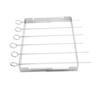 SUPVOX Support à Brochettes Barbecue INOX Résistant Chaleur Rack Portable pour Cuisson Viande Et Légumes Accessoire Extérieur pour Grillades Plein Air