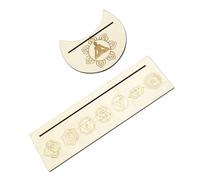 SUPVOX Support Bois pour Cartes de Tarot Forme de Lune et Rectangulaire Accessoire Divinatoire Léger et Portable Support pour de Tarot Protection et Présentation des Cartes de Voyance