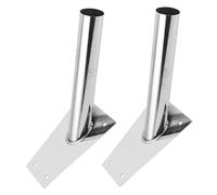 SUPVOX Support De Drapeau en Acier Inoxydable 2 Pièces pour Fixation Murale Extérieure, Diamètre 25 Mm, Support Décoratif Angulaire pour Façades De Magasins Et Commerces, Résistant à La Corrosion