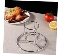 SUPVOX Support de Rôtissage Acier Inoxydable pour Dinde Rack Portable Multifonctionnel Professionnel pour Barbecue et Fumoir Accessoire de Cuisson et Ergonomique