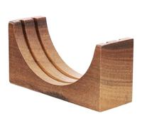 SUPVOX Support en Bois pour Filtre à Café Expresso, Base de Rangement à 2 Compartiments, Accessoire Stable et Pratique pour Machine à Café, Organisateur de Porte-filtre Bureau Cuisine