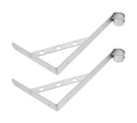 SUPVOX Support Mural en Acier Inoxydable 2 Pièces, Équerres Triangulaires Robustes 30 Cm, Fixation Latérale pour Étendoir à Linge Mural, Balcon et Espace Étroit, Support de Tringle