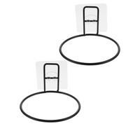 SUPVOX Support Mural Suspendu pour Gamelles D’Animaux 2 Pièces en Métal Robuste, Compatible Bols pour Chiens et Chats, Fixation Adhésive sans Perçage, Station Alimentaire Gain de