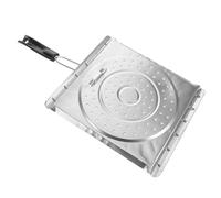 SUPVOX Support Pliant en Acier Inoxydable avec poignée en Plastique Isolante Support Polyvalent pour Barbecue Camping randonnée Cuisine extérieure