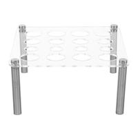 SUPVOX Support pour Pièces d'Échecs en Acrylique Transparent, Organisateur Carré Ouvertures Multiples, Rangement Stable pour Moules de Résine DIY, Accessoire Jeux d'Échecs, Plateau de