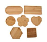 SUPVOX Supports Décoratifs en Bois 7 Pièces pour sous-Verres Mosaïque Soi-Même Formes Diverses Hexagone, Cœur, Rond Adaptés pour Décoration Intérieure et Présents