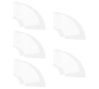 SUPVOX Surface Vierge pour Éventail Pliable 33x66 Cm - Papier Blanc 13 Pouces - Lot de 5 Éventails Pliants Vierges pour Sublimation, Transfert Thermique et Décoration,