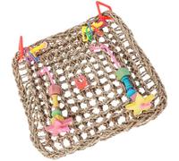 SUPVOX Suspendu pour Perroquets en Joncs Marins Tressés 18x18 Cm, Tapis D’Escalade Recherche de Nourriture pour Oiseaux, Accessoire Solide et Sécurisé pour Cages Petites et Grandes