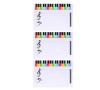 SUPVOX Tableau Blanc Pédagogique Effaçable 3 Pièces Petit Format, Portée Musicale Imprimée, Plastique Léger Réinscriptible, pour Apprentissage Musique à Domicile Classe