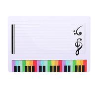 SUPVOX Tableau Blanc Réutilisable pour Portée Musicale, Petit Format en Plastique Indéformable, Outil de Notation Pratique Musicale, pour Enseignement et Entraînement au Piano