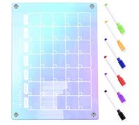 SUPVOX Tableau Mémo Magnétique Effaçable à Sec A3 Grand Format en Acrylique Transparent 7 Pièces 6 Stylos Blanc pour Planification Quotidienne et Organisation Familiale