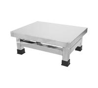 SUPVOX Tabouret en Acier Inoxydable Antidérapant, Marchepied Carré Robuste pour Salle de Bain et Laboratoire, Banc Compact Argenté Multifonction