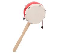 SUPVOX Tambour à Secouer Traditionnel En Bois Et Peau De Mouton Pour Bébé, Jouet Sensoriel Portatif Pour Tout-petit, Développement Motricité Fine, Éveil Musical, Léger Et Compact