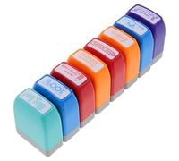 SUPVOX Tampons Colorés pour Enseignants 8 Pièces Encre Vive pour Évaluation en Classe et Encouragement des Élèves en Anglais