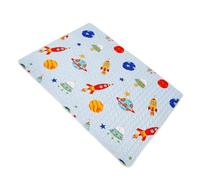 SUPVOX Tapis D’éveil Bébé Antidérapant 100x130 Cm en Coton Bleu, Tapis de Sol pour Chaise Haute, Surface Douce et Confortable pour Ramper, Espace de Jeu Sécurisé pour Nourrissons, Usage