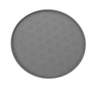 SUPVOX Tapis d'alimentation Forme Ronde en Silicone Antidébordement Base Antidérapante Encourage la Lenteur Alimentaire pour Chiens et Chats pour Zone de Repas