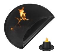 SUPVOX Tapis de brasero rond de 35,6 cm : tapis ignifuge à 3 couches de protection pour barbecue et fumoir en silicone réutilisable résistant à l'huile et imperméable pour barbecue extérieur