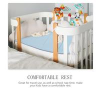 SUPVOX Tapis De Sieste Pour Garçon Et Filles Maternelle Et Tout-petits, Coussin De Couchage Pliable, Mélange Coton Doux, Bleu, Adapté Garderie Et École, Léger Et Portable, Une Pièce