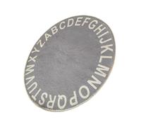 SUPVOX Tapis de Sol Rond Alphabet pour Garçon et Filles Bébé Coton Gris Tapis D’éveil pour Chambre D’garçon et Filles de Jeu Ramper pour Bébé Garçon