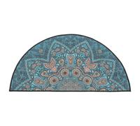 SUPVOX Tapis Demi-Rond Bohème 40x80 Cm Antidérapant et Absorbant, Paillasson D'intérieur Lavable pour Salle de Bain, Entrée et Chambre, Tapis de Sol Décoratif Style Ethnique
