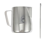 SUPVOX Tasse à Lait Inox 350 Ml Argentée avec Stylo Latte Art 2 Pièces Pichet Mousseur Café pour Cappuccino et Expresso, Accessoire la Cuisine Maison, Pot à Mousser le Lait Pratique