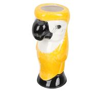 SUPVOX Tasse Tiki en Céramique Jaune de Perroquet, Verre à Cocktail Créatif Réutilisable, 1 Pièce, pour Bar, Fête et Usage Domestique