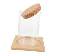 SUPVOX Terrarium Cylindrique Transparent avec Bouchon Plante Hydroponique Décorative pour Bureau et Maison Pot de Culture pour Micro et Support